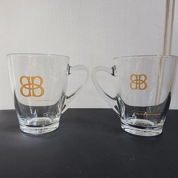 Set of 2 Bailey's Irish Cream Glass Mugs - Gold Logo & Fill Line - Picture 3 of 9